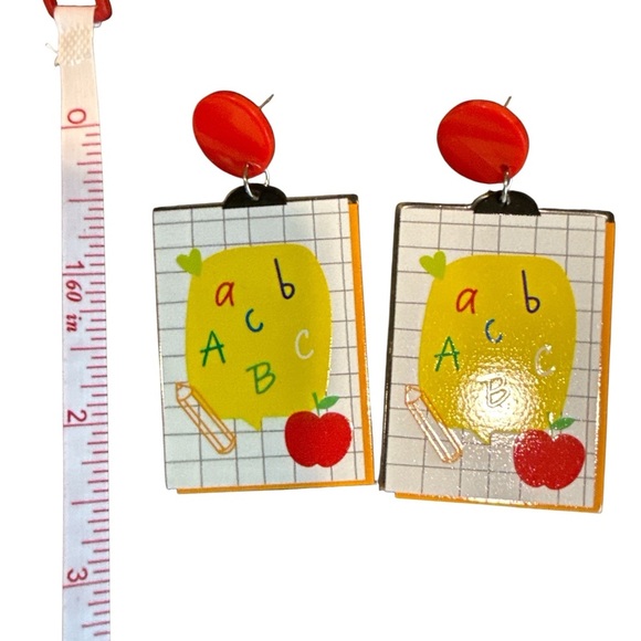 3/$20 Colorful Alphabet Learning Toy Earrings - Picture 2 of 7